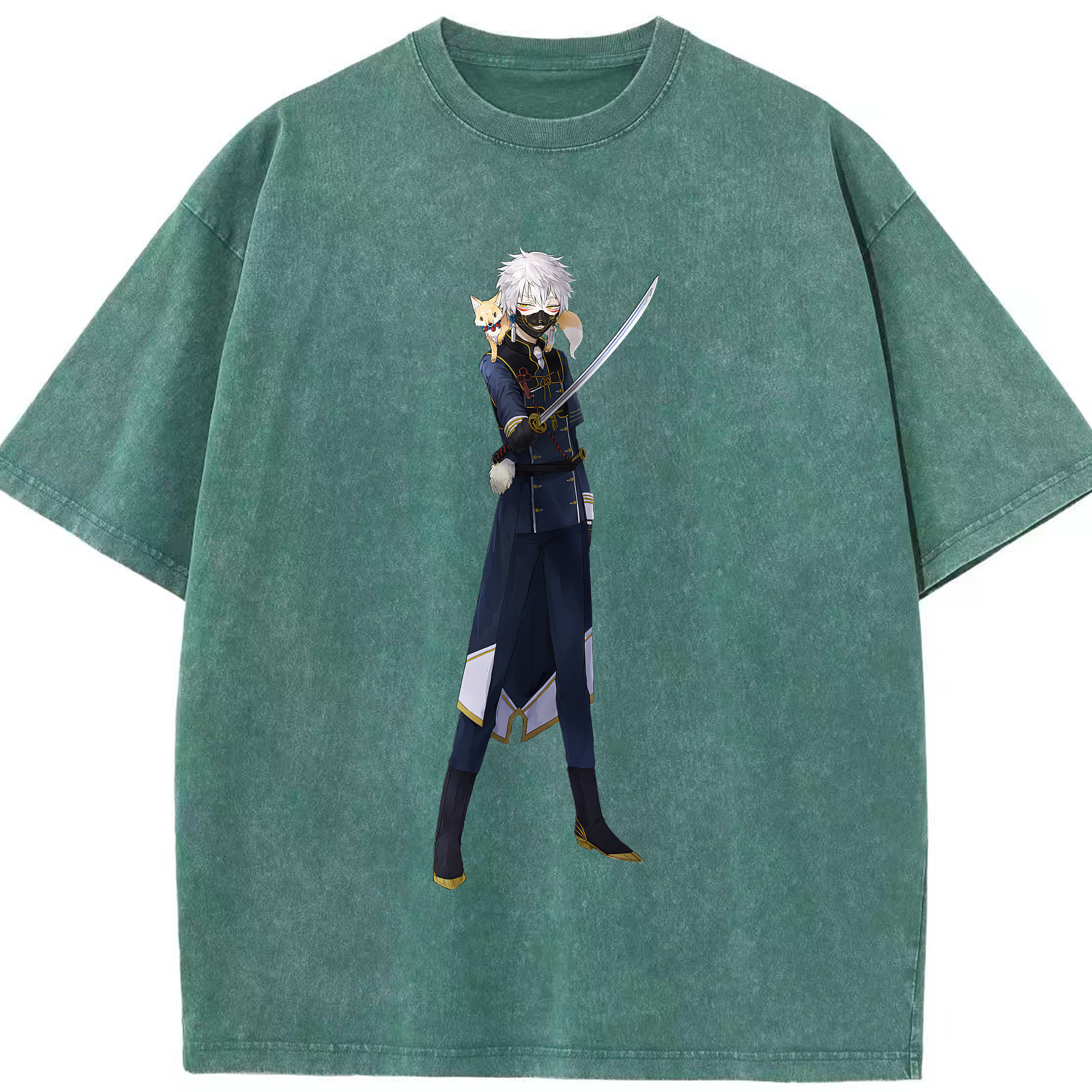 （画像用） 刀剣乱舞 Touken Ranbu 綿100% ヴィンテージ風 半袖Tシャツ（フロントプリント）